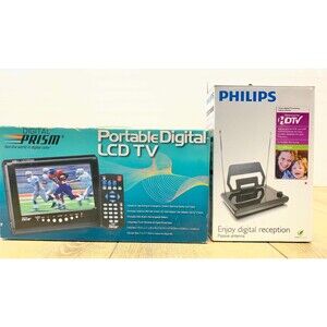 Digital Prism 7" Screen Portable Handheld LCD TV & Remote & Digital Antenna